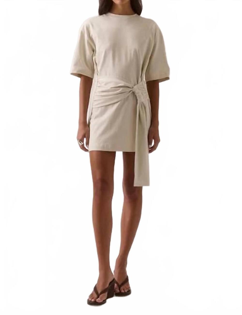 NEW SOVERE delani mini tee dress in creme